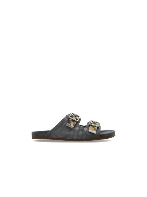 Burberry Burberry Urchin Grey Slide Sandals New And Authentic (Men's