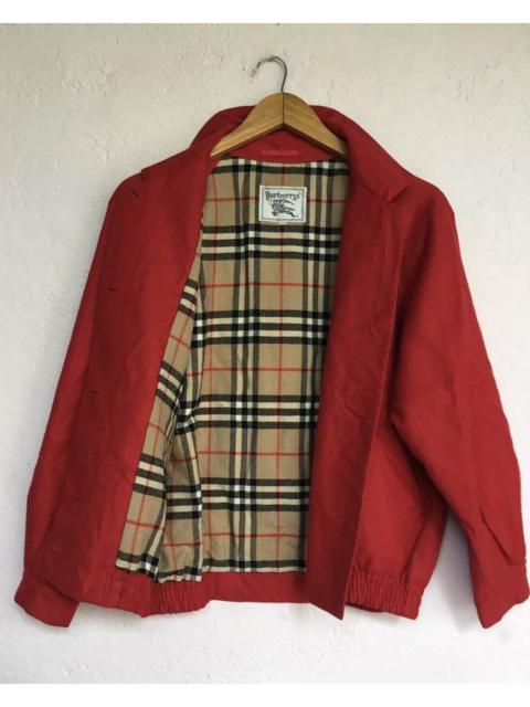 Burberry Burberry Harrington Red Lightweight Wool Nova Check Jackets 