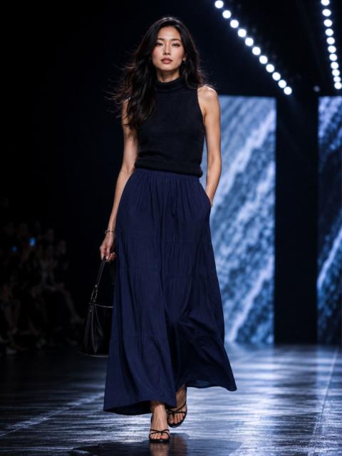 Comme Des Garçons CDG Layered Skirt Rayon Hidden Open Back