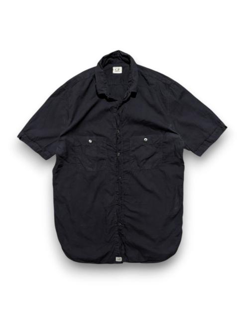 C.P. Company Vintage Short Sleeve Shirt Black Pockets Mens M