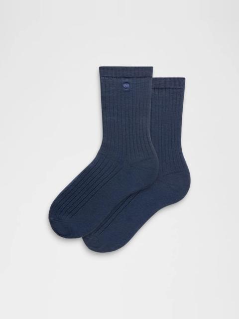 lululemon Unisex Ribbed Cotton-Blend Crew Socks