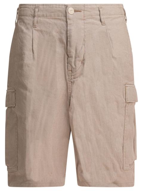 nonnative Nonnative Linen Cargo Shorts Beige Men