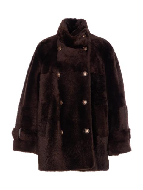 Brunello Cucinelli Brunello Cucinelli Shearling Caban Coat