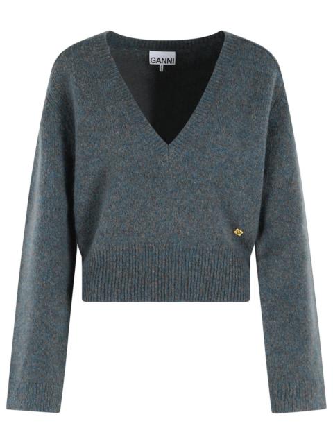 GANNI Ganni Wool Blend Sweater Blue Women
