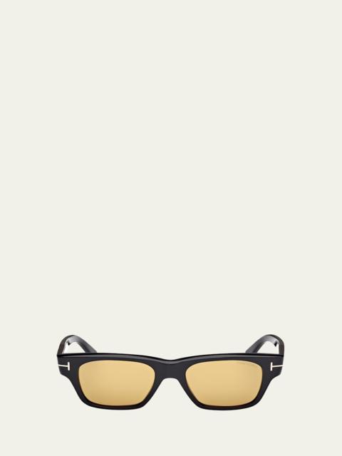TOM FORD Men's Caine-02 Acetate Square Sunglasses