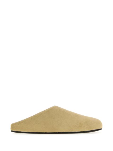 The Row Beige calf hair Hudson slippers