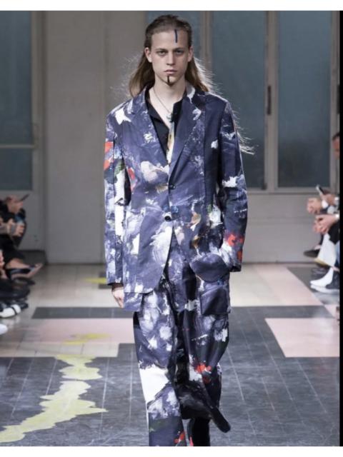 Yohji Yamamoto Yohji Yamamoto pour homme 16ss main line show look12 Asakura Yuka splash ink oil painting suit