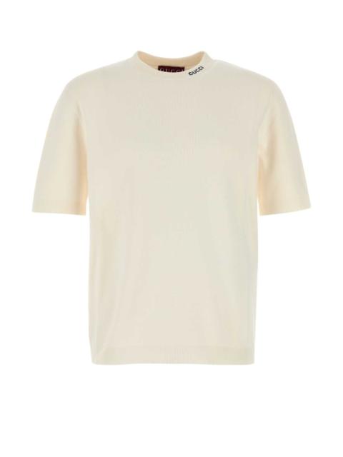 GUCCI Gucci Men White Silk Blend Sweater