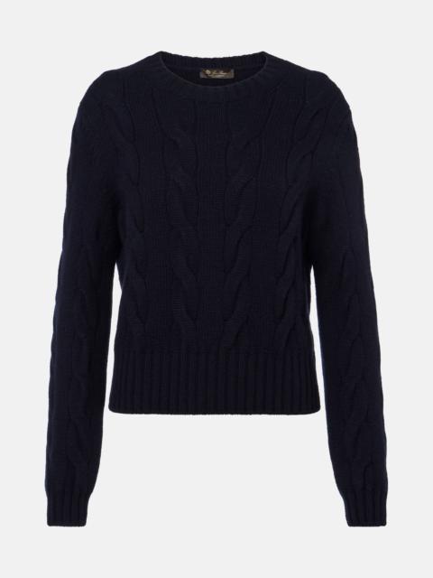 Loro Piana Napier cable-knit cashmere sweater
