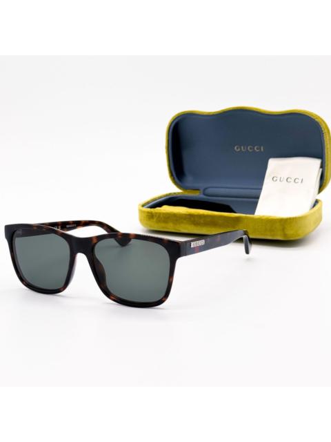 GUCCI NEW GG0746S 003 UNISEX DARK GREEN HAVANA SUNGLASSES GUCCI