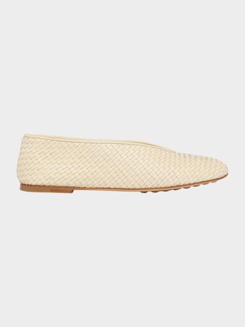 Bottega Veneta Micro Woven Nappa Leather Ballerina Flats