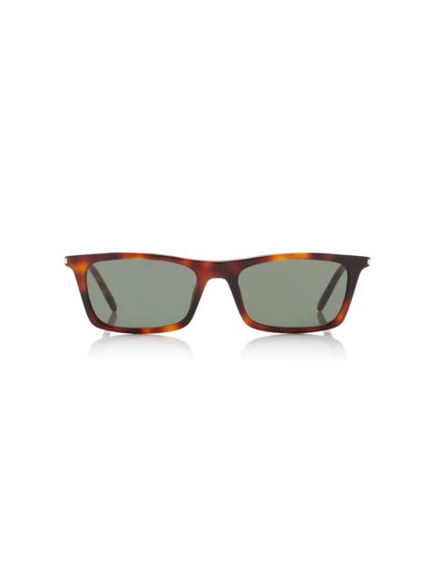 SAINT LAURENT Betty Thin Square-Frame Acetate Sunglasses brown