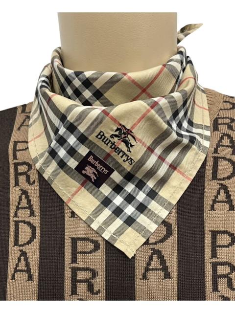 Burberry Vintage Burberrys Nova Check Handkerchief NOS Japan