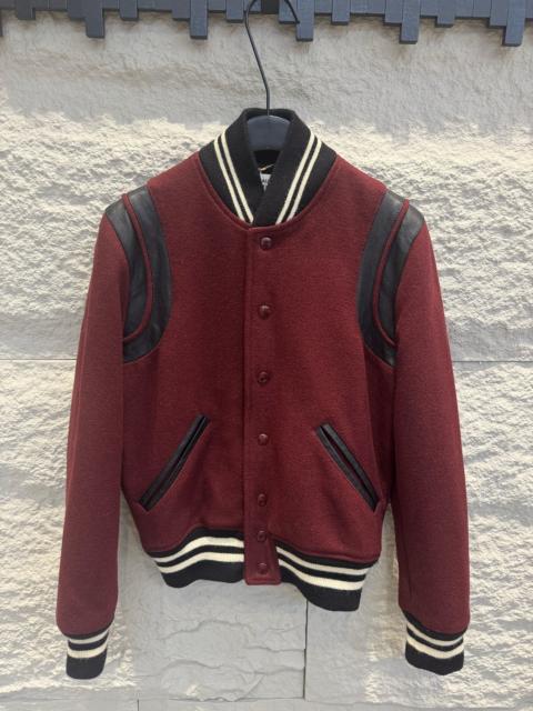 SAINT LAURENT Saint Laurent Teddy Jacket Red Wool Blend