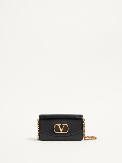 Valentino VALENTINO GARAVANI VAIN CLUTCH BAG IN SHINY CALFSKIN