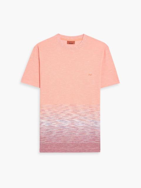 Missoni Space-dyed cotton and linen-blend piqué T-shirt