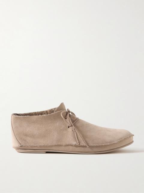 The Row Tyler Shearling-lined Suede Ankle Boots