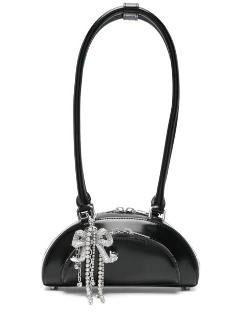 self-portrait Black Leather Mini Shoulder Bag
