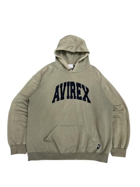 Other Designers AVIREX Sunfaded Hoodie Big Spellout Grunge Vintage