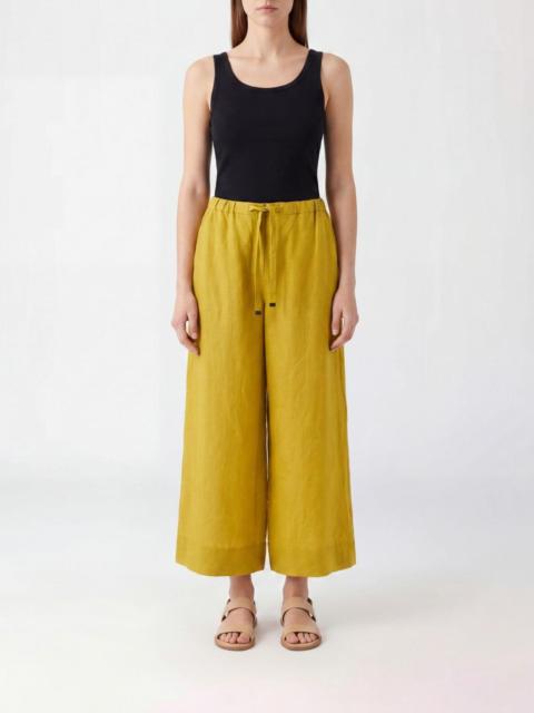Max Mara Max Mara Women Max Mara High-Waisted Wide-Leg Cropped Linen Trousers