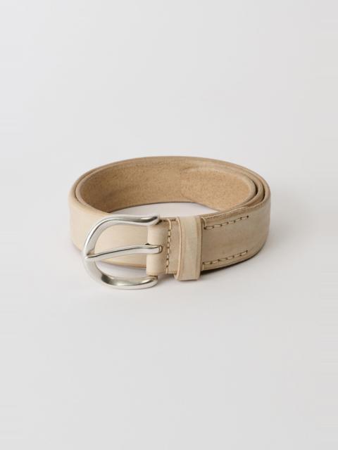 Our Legacy 3.5 cm Belt Chalky White Leather