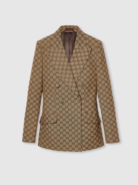 GUCCI Double-breasted GG canvas jacket