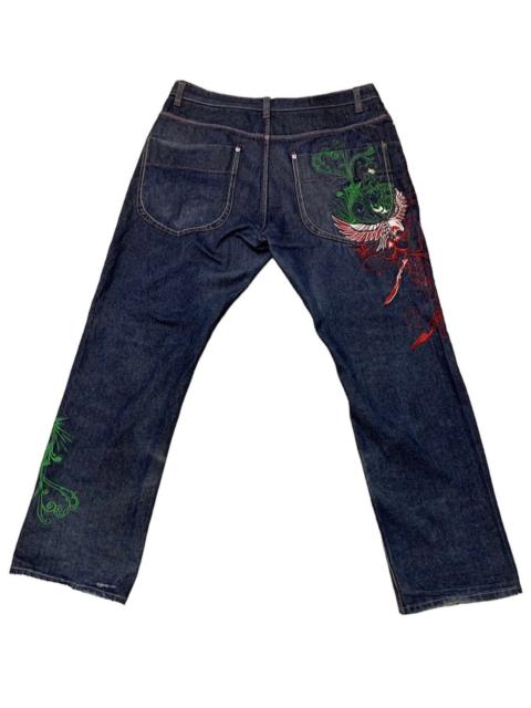 Other Designers ARTFUL DODGER DENIM HARD EMBROIDERED PANTS