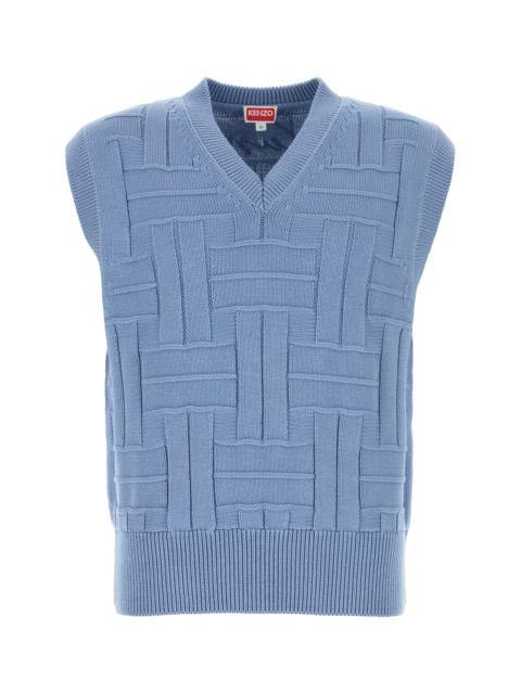 KENZO Cerulean blue cotton vest