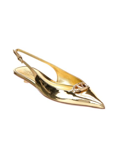Valentino Valentino VLogo Signature Leather Slingback Flat
