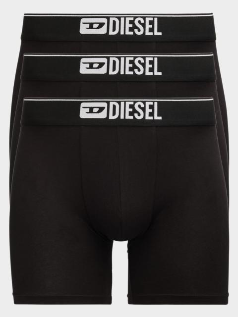 Diesel Men's Sebastian Solid DBox 3-Pack Boxer Briefs