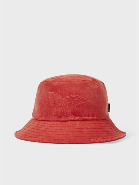 Paul Smith Coral 'Flying Fish' Cotton Bucket Hat
