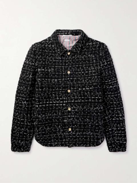 Slim-Fit Frayed Tweed Jacket