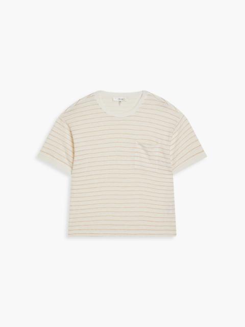 FRAME Striped linen-jersey T-shirt