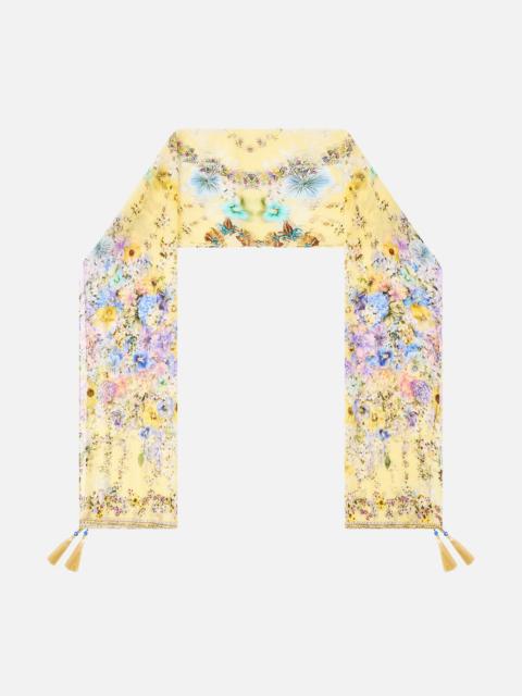 CAMILLA LONG SILK CRINKLE CHIFFON SCARF