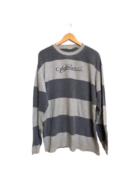 Other Designers Levi's × Vintage - Vtg Levis Waffle Cotton Striped Border Sweatshirt