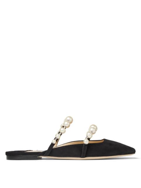 JIMMY CHOO Jimmy Choo Amaya Pearly Two-Band Suede Flats, Brand Size 34 ( US Size 4 )