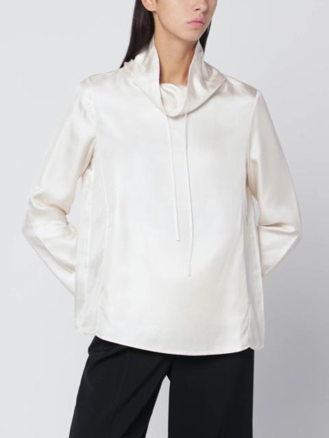 Loulou de Saison Ivory Cyna silk blouse