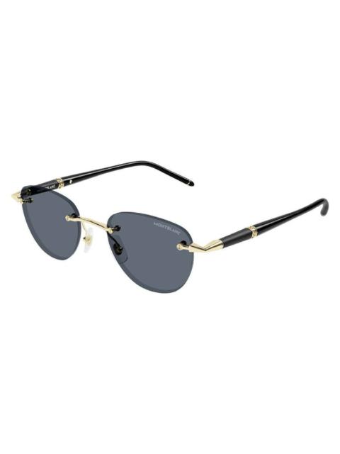 Montblanc Montblanc Grey Oval Men's Sunglasses MB0412S 001 48