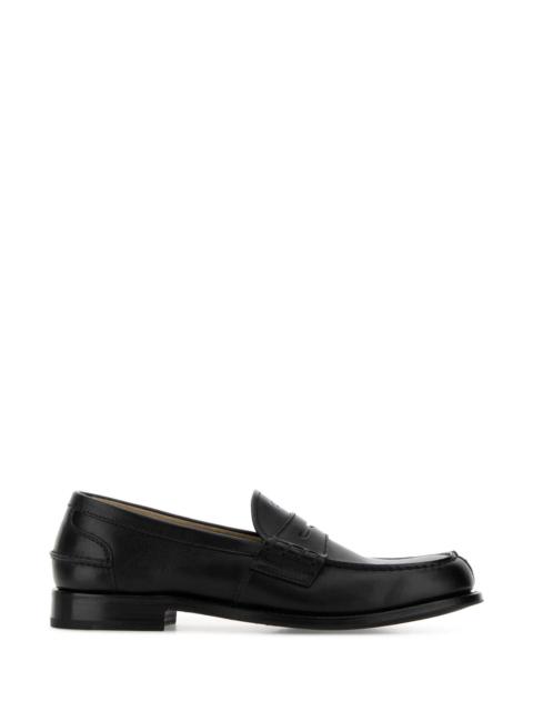 Prada Prada Men Black Leather Loafers