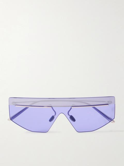 Prada D-frame Silver-tone Sunglasses