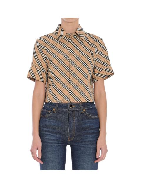 Burberry Check Cropped Shirt