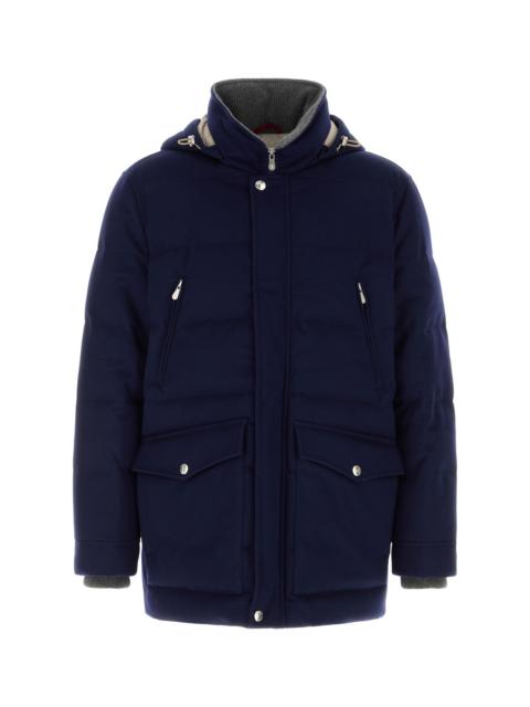 Brunello Cucinelli Blue wool down jacket