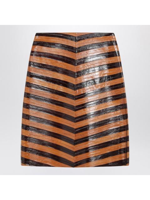 FENDI Fendi Two-Tone Chevron Pleated Skirt Women
