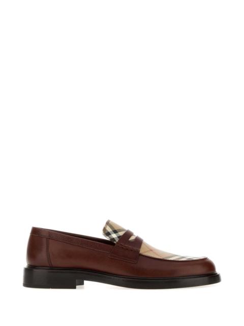 Burberry Burberry Men Brown Leather Pembroke Loafers