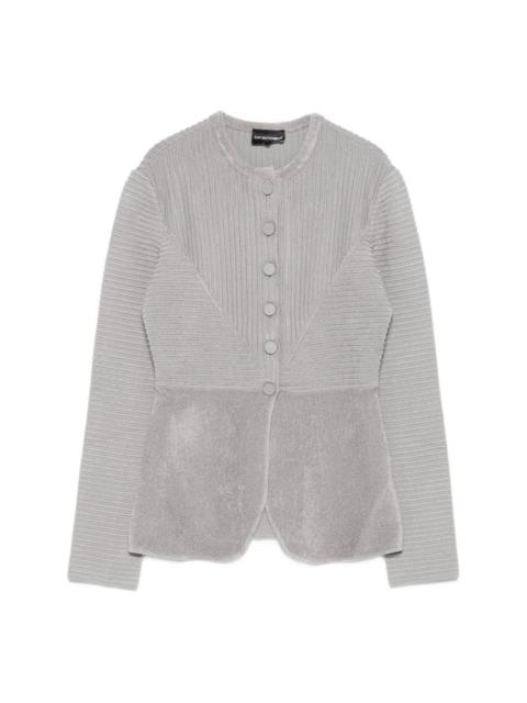 EMPORIO ARMANI Buttoned crewneck jacket