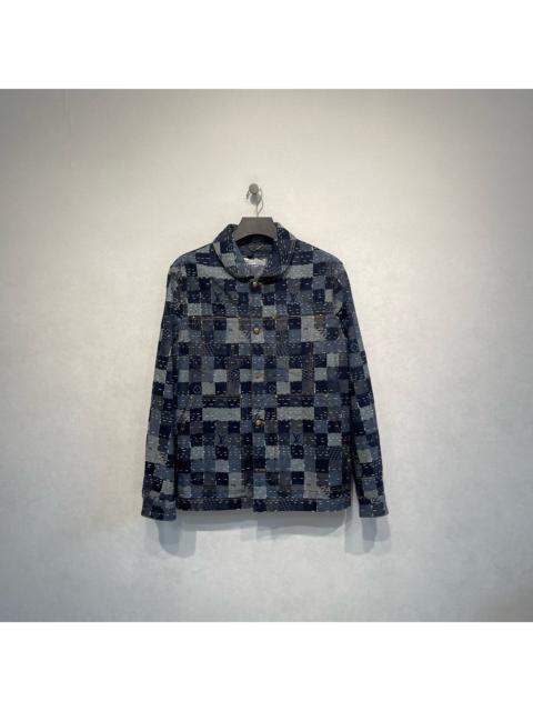 Louis Vuitton Louis Vuitton x Nigo collaboration SS25 checkered embroidered denim jacket