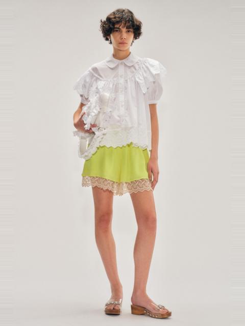 Simone Rocha Lace Trim Negligee Shorts
