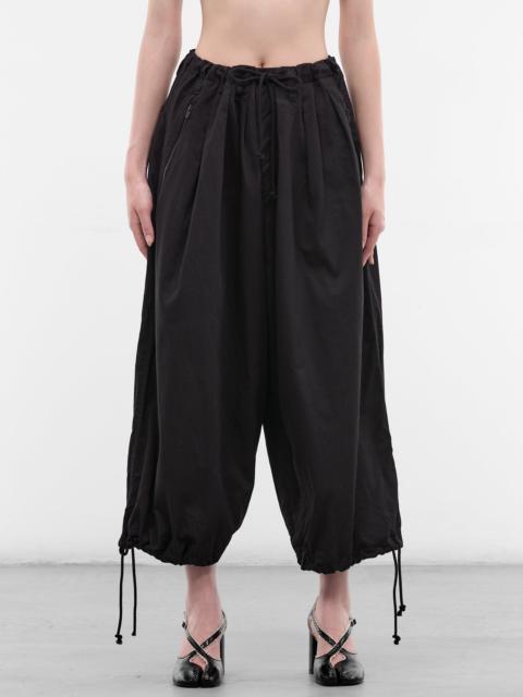 Yohji Yamamoto Black 3-Tucks Pleated Baggy Trousers