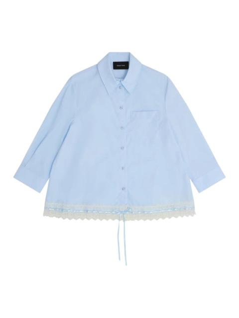 Simone Rocha Cropped Ribbon Trim Shirt
