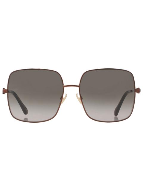 JIMMY CHOO Jimmy Choo Brown Square Ladies Sunglasses LILI/S 0J7D/HA 58